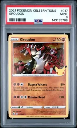 GROUDON - 2021 POKEMON SWORD & SHIELD CELEBRATIONS #017/025 - PSA 9 - Image 1