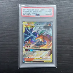 Reshiram & Charizard GX 20/214 Pokemon Unbroken Bonds Sun & Moon PSA 10 GEM MT - Image 1