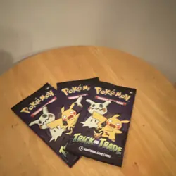 Pokemon Trick or Trade Promo 3 Sealed Packs Pikachu Mimikyu English TCG - Image 1