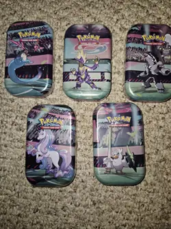 Pokemon TCG Sword & Shield Galar Power Mini Tin. Set Of 5. (Cosmic Eclipse) - Image 1