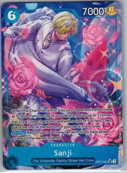 Sanji (Alt Art) OP11-051 English A Fist of Divine Speed - One Piece Card - NM - Image 1