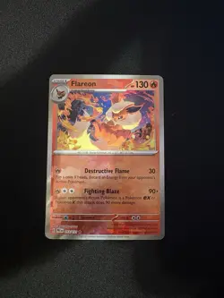 Pokemon TCG Flareon Master Ball Reverse Holo Card 013/131 Prismatic Evolutions - Image 1
