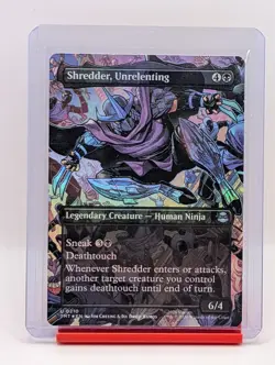 Shredder, Unrelenting [Borderless Foil] #210 Magic Teenage Mutant Ninja Turtles - Image 1