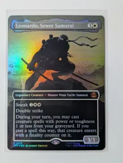 Leonardo, Sewer Samurai (Borderless) Teenage Mutant Ninja Turtles Foil 0215 MTG - Image 1