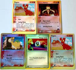 Pokemon Slugma Reverse Holo EX Dragon 72/97 + EX Era Cards Lot LP - Image 1