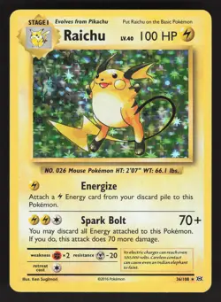 Raichu 36/108 Pokemon TCG XY - Evolutions LP - Image 1