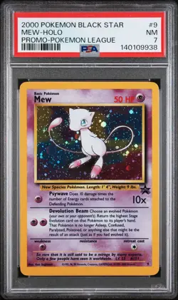 2000 Pokemon Black Star Mew - Holo Promo PSA 7 - Image 1