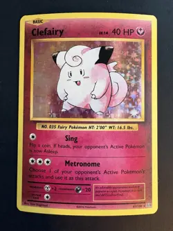 Clefairy 63/108 Holo Rare Pokemon TCG XY Evolutions 2016 NM - Image 1