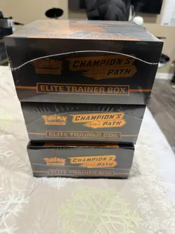 3x Pokemon TCG: Champion's Path Elite Trainer Box 820650805455 - Image 1