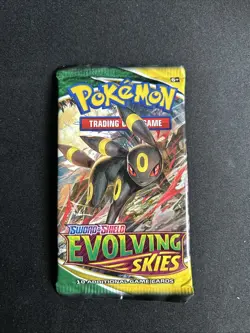 2021 Pokemon Evolving Skies Booster Pack Factory Sealed Umbreon Art NEW Lite - Image 1