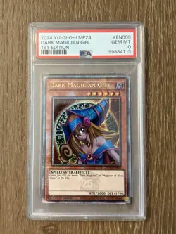 2024 Yu-Gi-Oh! DARK MAGICIAN GIRL QCSR MP24-EN009 PSA 9 + PSA 10 - Image 1