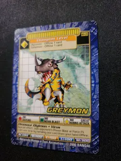 BO-135 Greymon Digimon Card Digi-Battle Series 3 2000 Bandai NEAR MINT - Image 3