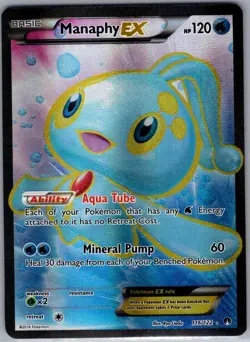 Manaphy EX (Full Art) 116/122 XY - BREAKpoint - Pokemon Card - NM - Image 1