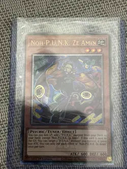 Yu-Gi-Oh Noh-P.U.N.K. Ze Amin Quarter Century Secret Rare Card RA04-EN293 - Image 1