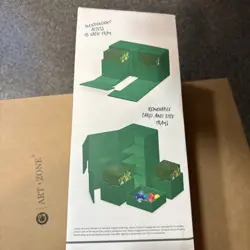 Ultimate Guard Green Flip n Tray 200+ Monocolor Deck Case Card Box Xenoskin ccg - Image 2