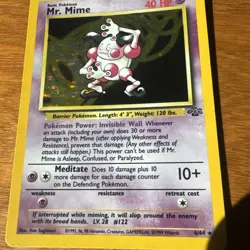 Mr. Mime 6/64 Jungle Holo Rare Pokemon Card English - Image 5