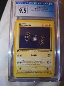 Magnemite 60/82 1st Edition Team Rocket CGC 9.5 Non-Holo Pokemon Gem Mint - Image 1