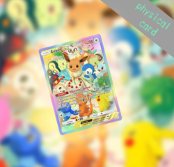 Eevee Group pokemon Pocket - holo - promo full holo art card - Image 1