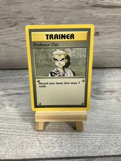 Pokemon Professor Oak 88/102 Base Set Trainer Card - MP - Image 1