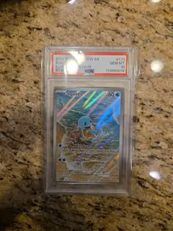 2023 POKEMON MEW EN-151 ILLUSTRATION RARE #170 SQUIRTLE PSA 10 ENGLISH - Image 1