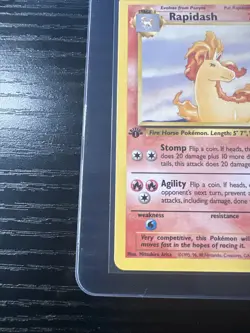 Rapidash 44/64 1st Edition Jungle WOTC Vintage Pokemon - Image 2