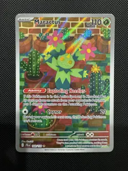 2025 Pokemon Journey Together Maractus Illustration Rare Holo IR 160/159 NM - Image 1