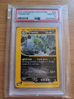 (2002) Pokemon Expedition Tyranitar 66/165 PSA 10 Gem Mint (Non-Holo) - Image 1