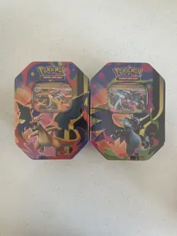 Pokemon TCG Mega Charizard X/Y tins - new factory sealed - Image 1