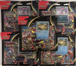 5X LOT Pokemon Mega Evolution & Phantasmal Flames Sealed 3-Pack Blister - Image 1