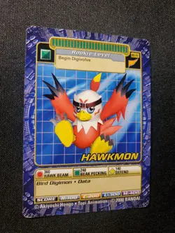 BO-111 Hawkmon Digimon Card Digi-Battle Series 3 2000 Bandai NEAR MINT - Image 2