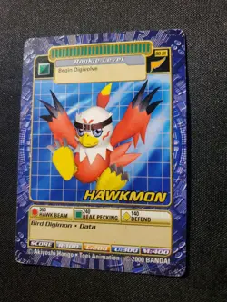BO-111 Hawkmon Digimon Card Digi-Battle Series 3 2000 Bandai NEAR MINT - Image 3