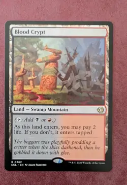 MTG Lorwyn Eclipsed Rare BLOOD CRYPT NM - Image 1