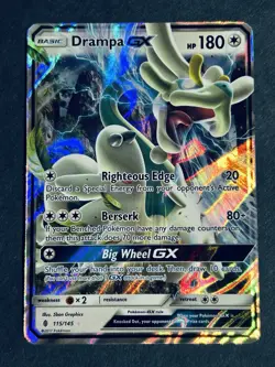 Drampa GX 115/145 Sm-Guardians Rising Holo Ultra Rare Pokemon Card NM - Image 2