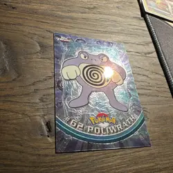 1999 Topps Pokemon TV Black Logo Sunrays Foil Poliwrath #62 Rare SSP - Image 2