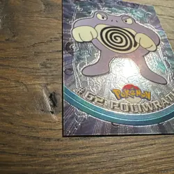 1999 Topps Pokemon TV Black Logo Sunrays Foil Poliwrath #62 Rare SSP - Image 3