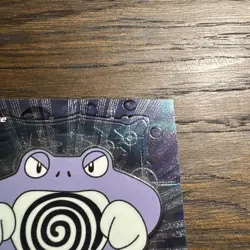1999 Topps Pokemon TV Black Logo Sunrays Foil Poliwrath #62 Rare SSP - Image 5