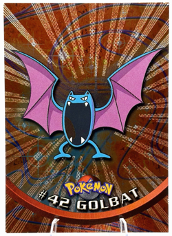 1999 Pokemon Topps TV Animation Golbat Silver Holo Foil #42 Black Logo LP - Image 1