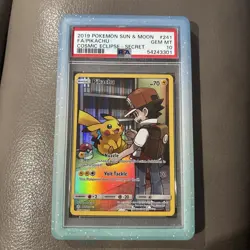 PSA 10 Pikachu Secret 241/236 Sun Moon Cosmic Eclipse Pokemon Card PSA 10 - Image 1