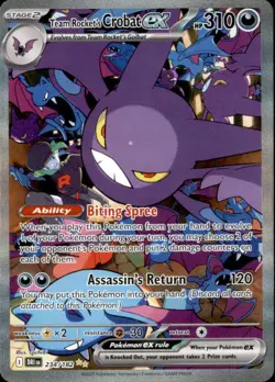 Pokemon Team Rocket's Crobat ex SV10: Destined Rivals #234/182 - Image 1