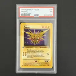 Pokemon TCG Zapdos 30/62 Fossil 1st Edition Rare - PSA 7 - Image 1