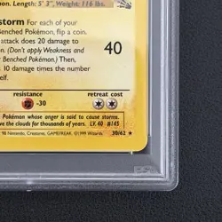 Pokemon TCG Zapdos 30/62 Fossil 1st Edition Rare - PSA 7 - Image 2