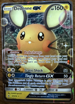 Dedenne GX 57/214 Pokemon Sun & Moon Unbroken Bonds Ultra Rare Holo NM - Image 1