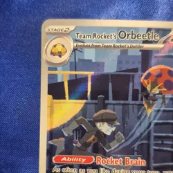 Pokemon TCG Team Rocket's Orbeetle 198/182 Destined Rivals Illustration Rare Ho… - Image 2