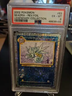 2002 POKEMON SEADRA REVERSE FOIL LEGENDARY COLLECTION 63/110 PSA 6 - Image 1