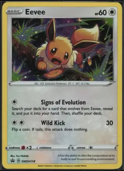 Eevee SWSH118 Sword & Shield Promo Promo Holo NM TCG Card - Image 1