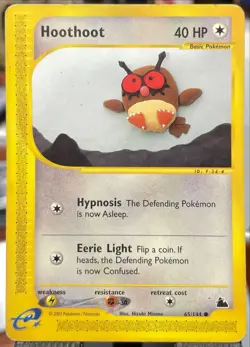 Hoothoot 65/144 Common Skyridge Non Holo Pokemon Card LP/MP - Image 1