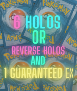 Pokemon Cards - 6 Card Pack - All Holo/Reverse Holo and 1 GURANTEED EX - Image 1
