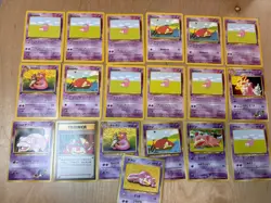 Lot Of 19 Slow poke And Slowbro Pokemon Cards Team Rockets, 1st Edition 1999 - Image 1