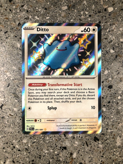 Pokemon TCG Cards Ditto 201/091 Paldean Fates Shiny Rare MINT - Image 1