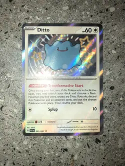 Pokemon TCG Cards Ditto 201/091 Paldean Fates Shiny Rare MINT - Image 3